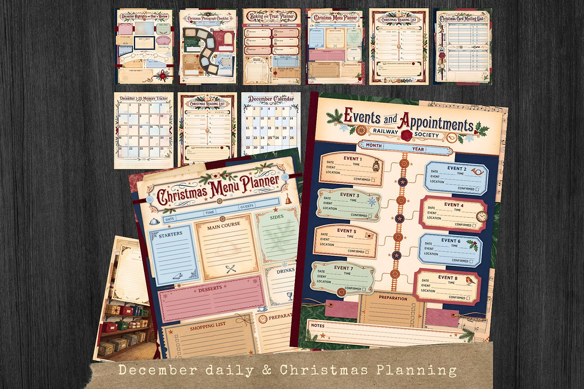 Christmas Correspondence journal kit, a Seasonal Illustration by ThatsDesignArt (Photo 11 of 20)