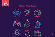 Christmas Icons in 3 different style, an Outline Icon by VectorBakery (Thumbnail 2 of 6)
