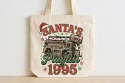 Santa's Playlist 1995 Christmas PNG, a Seasonal Illustration by CraftArtStudio (Thumbnail 2 of 4)