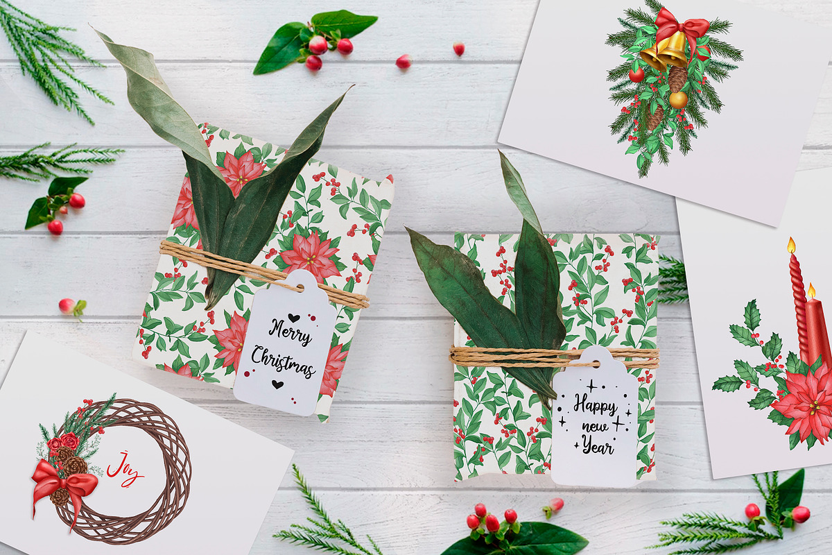 Christmas watercolor collection, a Seasonal Illustration by DamriNa art (Photo 4 of 9)