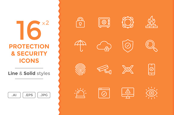 Protection and Security Icons preview 3