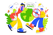 10 Plastic Waste Reduction, a Person Illustration by denayunebgt (Thumbnail 4 of 4)