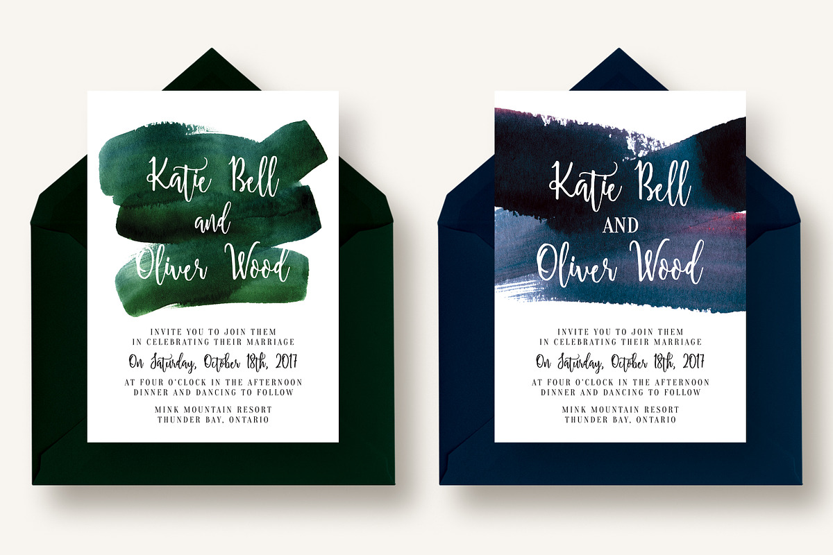 Watercolor Invitation Collection, an Invitation Template by Knotted Design (Photo 2 of 10)