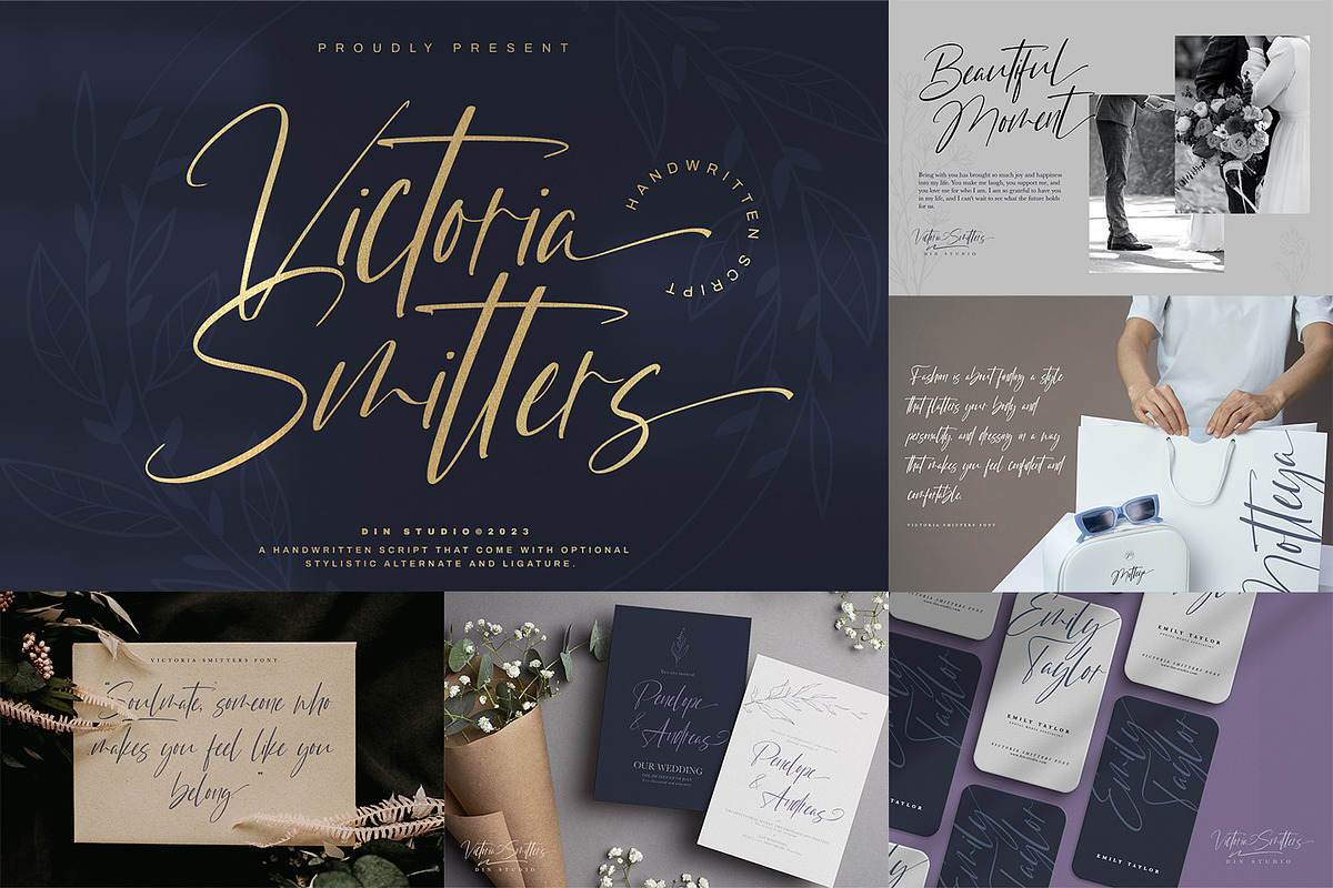 Exclusive Modern Font Bundle Vol 3, a Script Font by din-studio.com