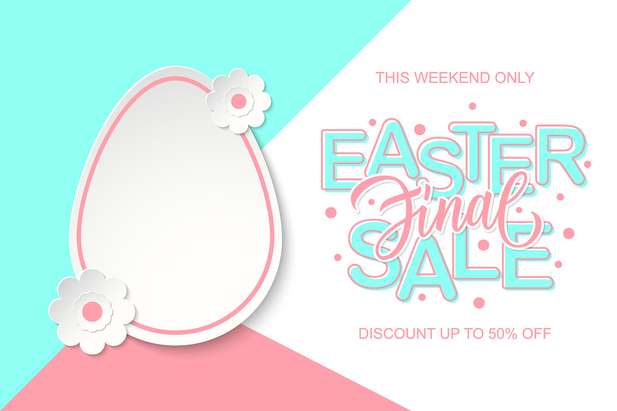 Easter Final Sale Banner, a Background Graphic by Finevector