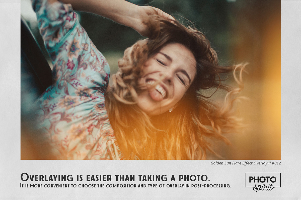 Golden Sun Flare Overlay Effect II, an Action Add-On by PhotoSpirit (Photo 3 of 8)