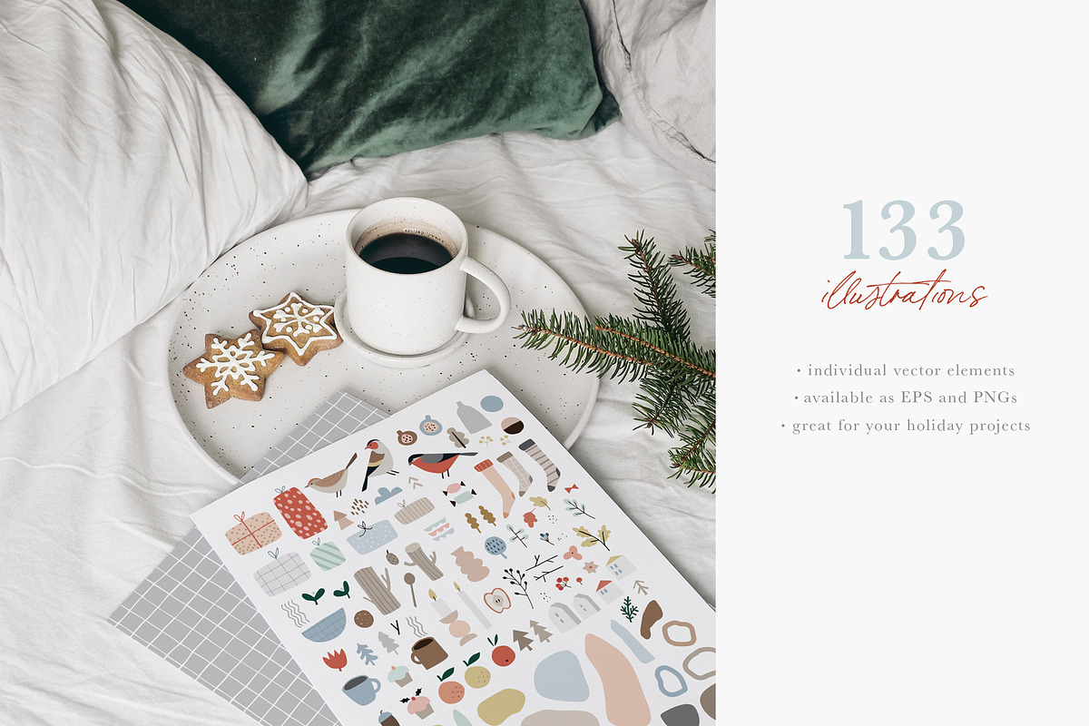 Winter birds Christmas set, an Animal Illustration by Tabita's shop (Photo 3 of 11)