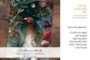 Christmas Woodlands Animal Postcards, an Animal Illustration by The Dutch Lady Designs (Thumbnail 3 of 7)