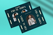 Green Eid Al Adha Greeting Card, a Card Template by graphicook (Thumbnail 2 of 4)