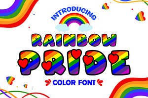 Rainbow Pride Color fonts, a Font by Fox7 By Rattana