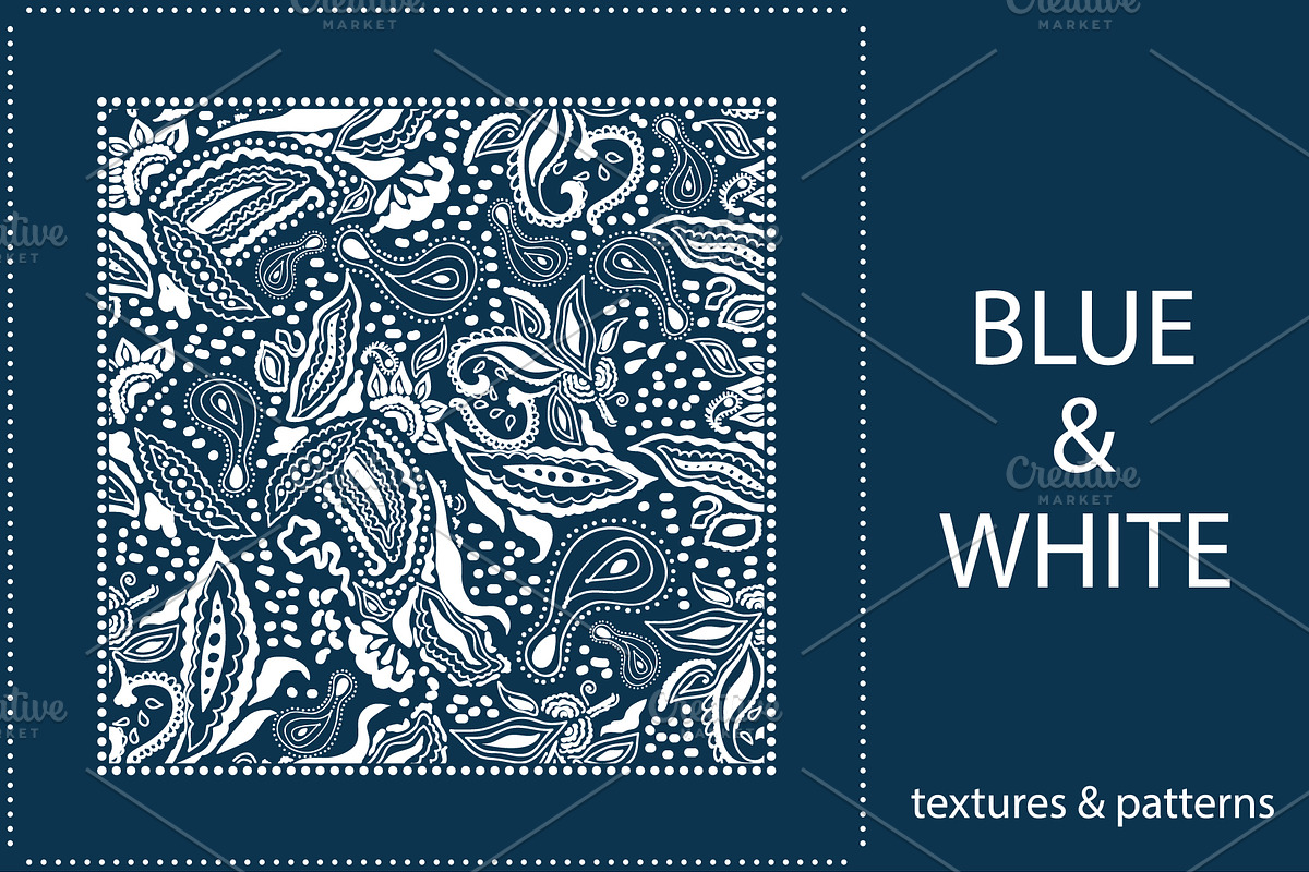 Blue and White Textures and Patterns, a Texture Graphic by Svetlana Kononova (Photo 2 of 7)