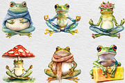 YOGA Frog Sublimation Clipart, an Illustration by Black Bird Studio (Thumbnail 3 of 6)