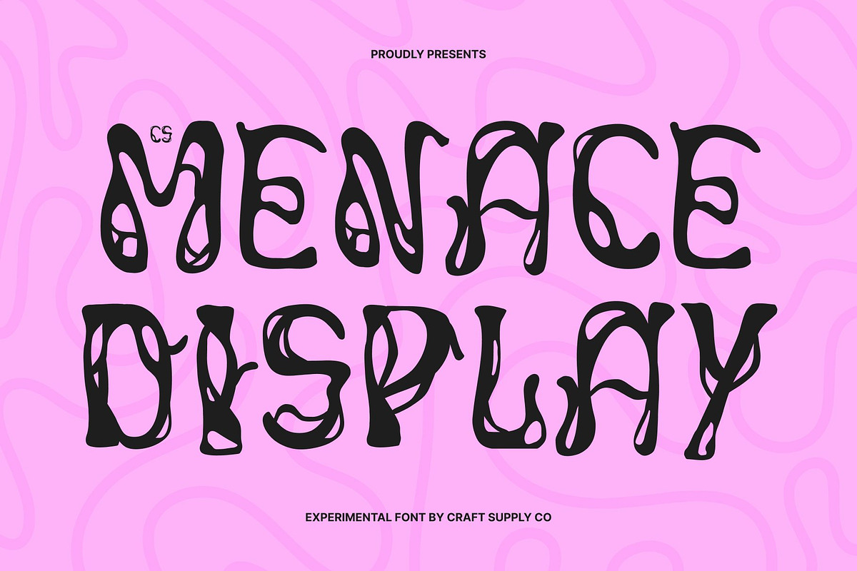 CS Menace – Experimental Font, a Sans Serif Font by Craft Supply Co. (Photo 1 of 8)