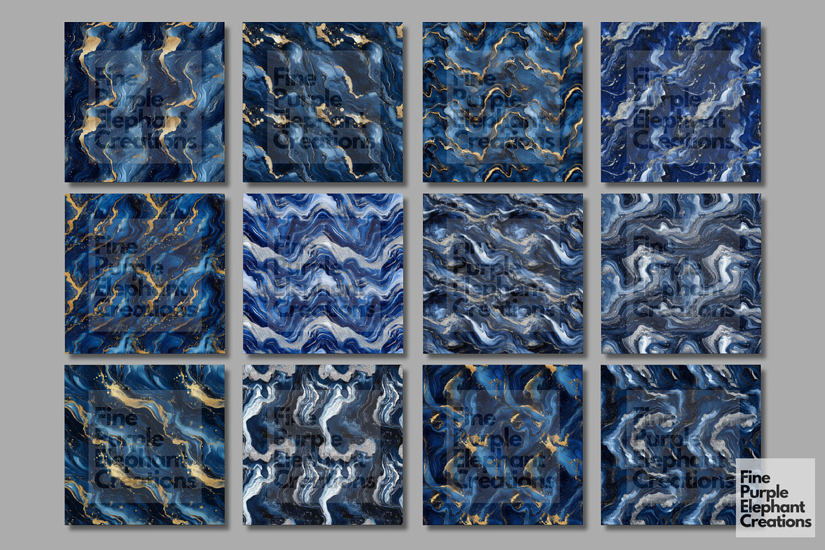 Blue Marble Texture Granite Stone, a Pattern Graphic by Fine Purple Elephant (Photo 5 of 5)