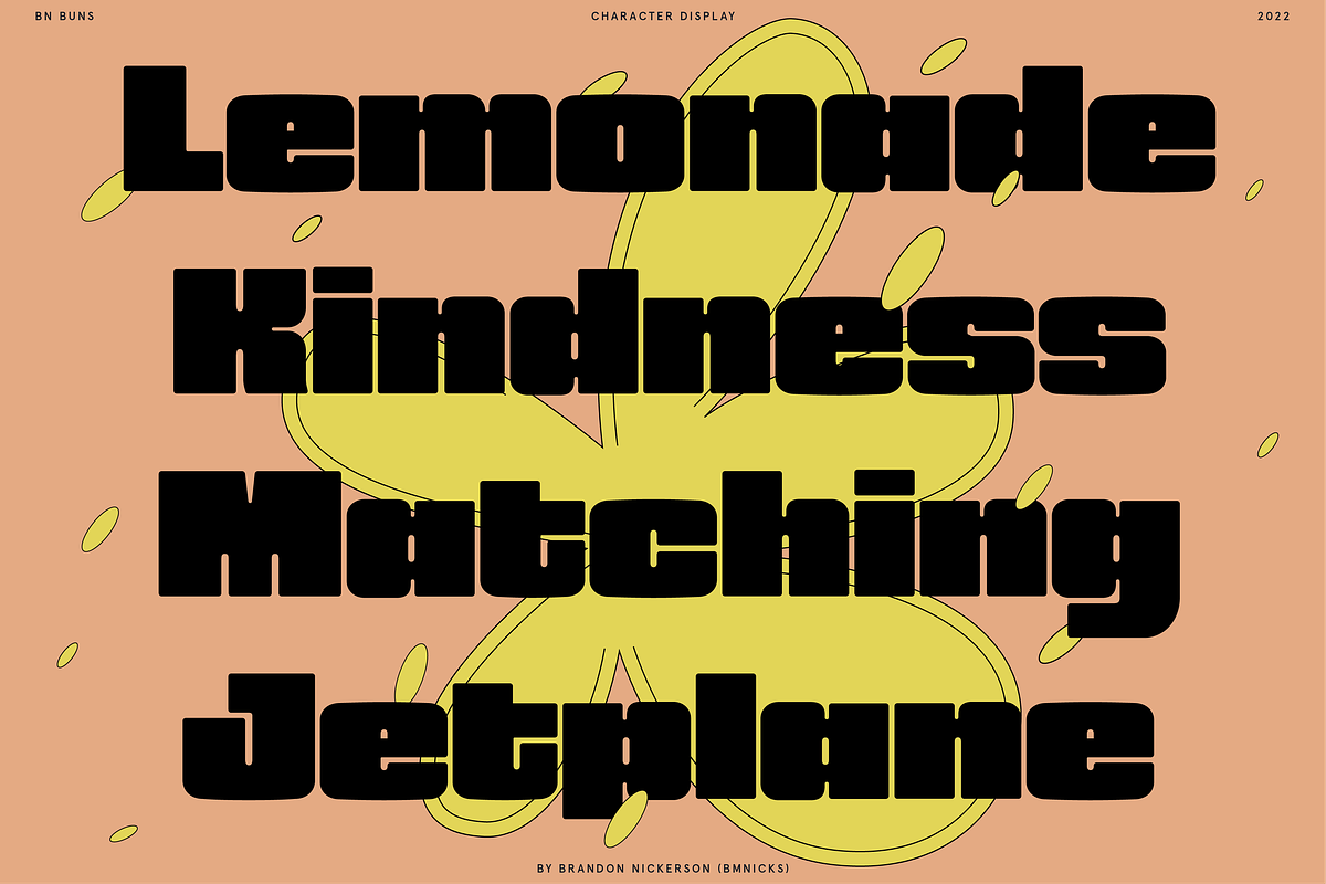Buns, a Sans Serif Font by Bnick (Photo 3 of 10)