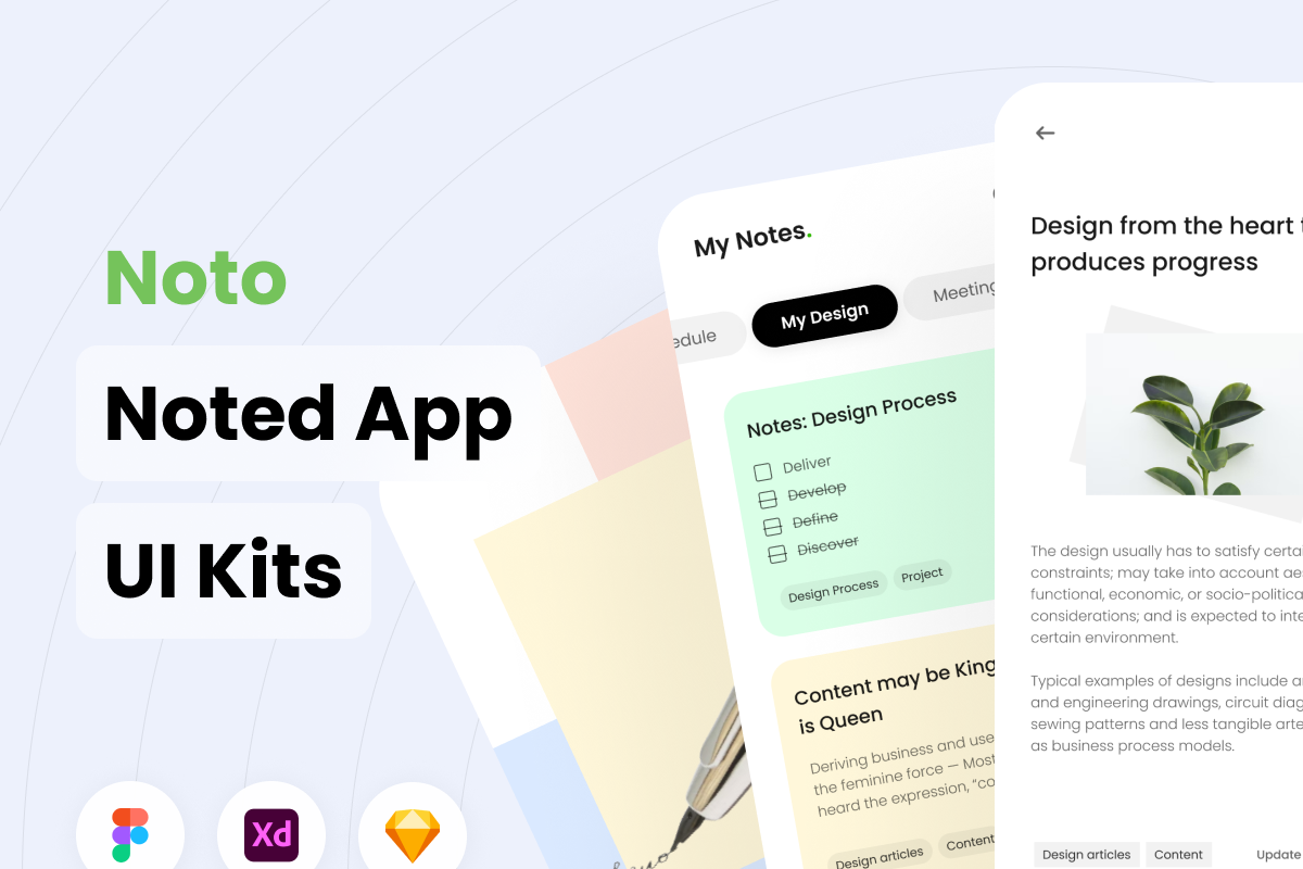Noted App, an UI Kit Template by udacreative_id