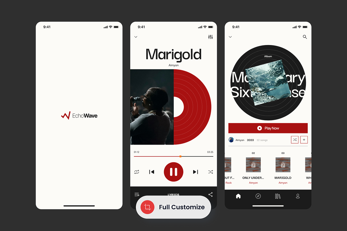 EcoWave - Music App, an App Template by SLAB! Design (Photo 3 of 4)