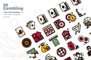 30 Gambling Icon set, an Outline Icon by Just Icon (Thumbnail 1 of 3)