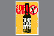 Beer time bottle vector poster set., a Food Illustration by PoPaShop (Thumbnail 6 of 10)