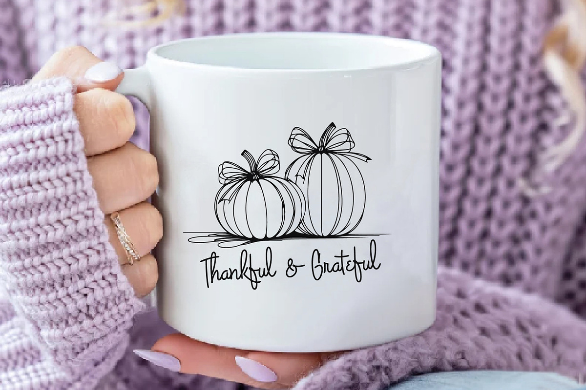 Thanksgiving Pumpkin Thankful PNG, an Illustration by Daily.Designs (Photo 5 of 6)