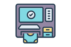Withdrawal money color icon, a Duotone Icon by Creative priyanka
