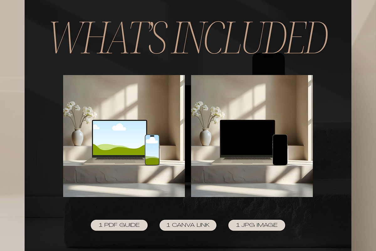 Canva Device Mockup Template, a Device Mockup by Creatif Foundry (Photo 3 of 9)