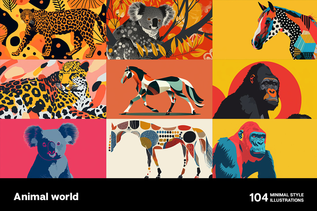 Animal world. 104 images, an Animal Illustration by Handmadefont (Photo 12 of 17)