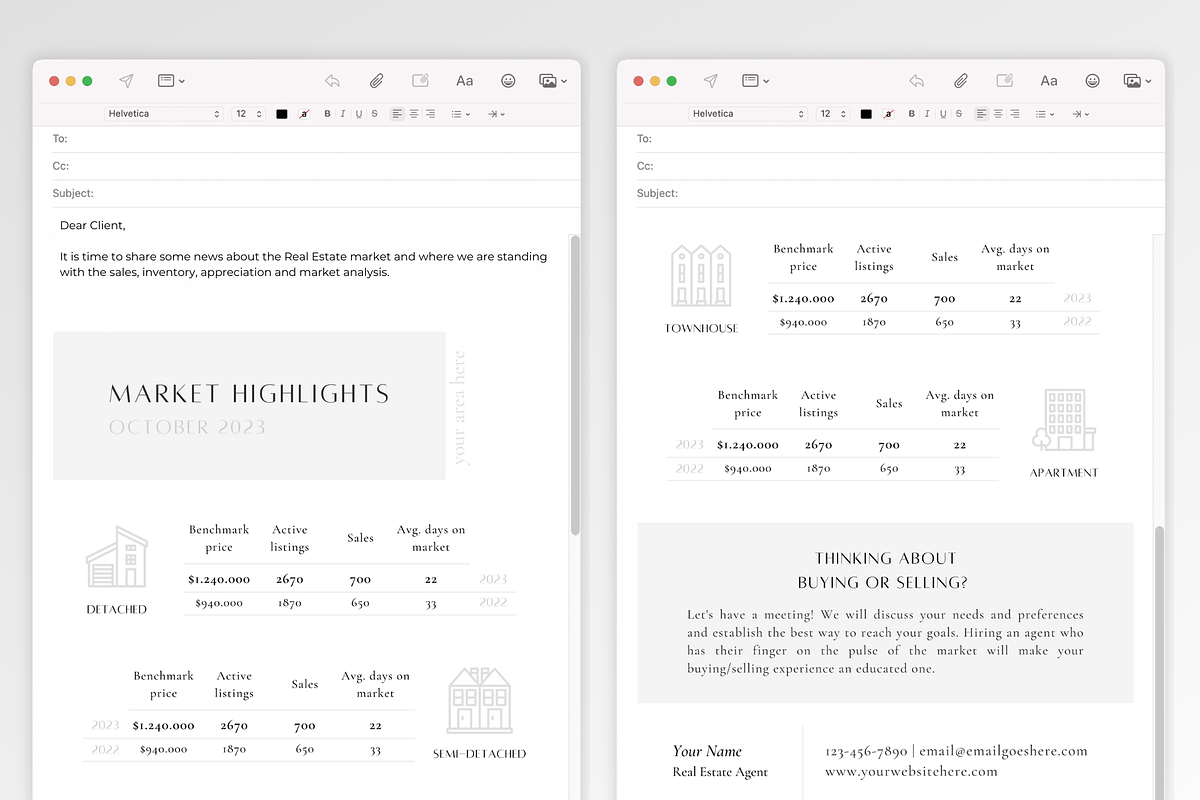 15 Real Estate Email Market Update, a Marketing Template by ZoaniDesign (Photo 10 of 11)