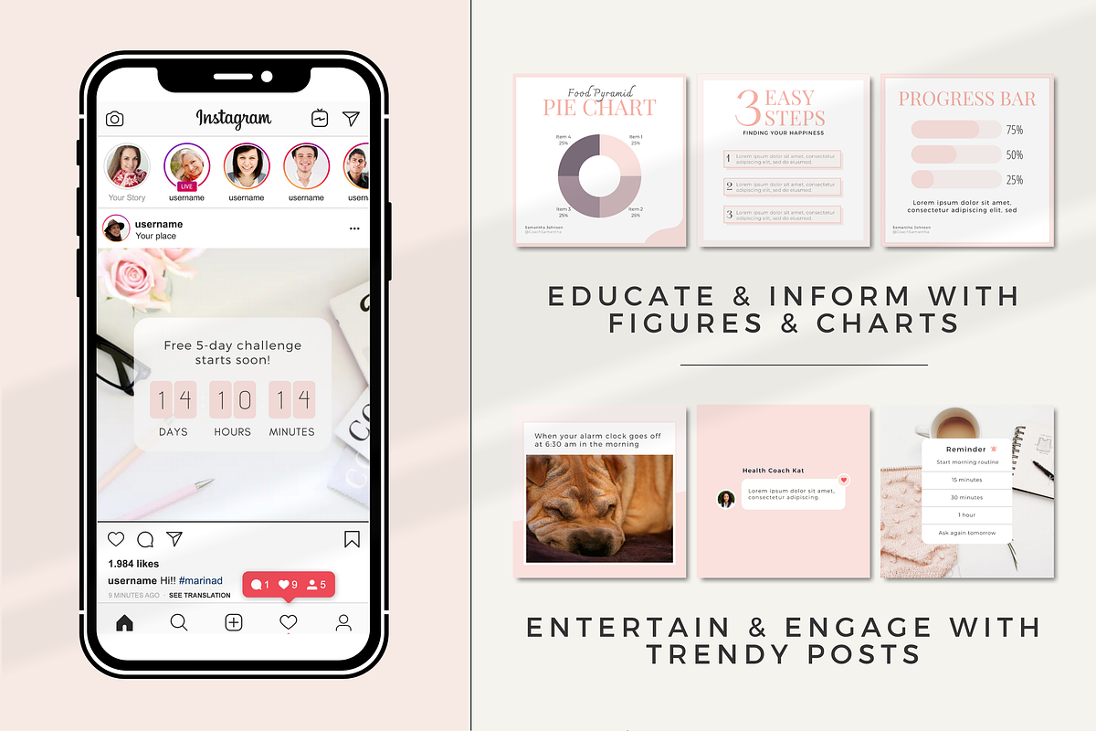 Canva Instagram Template - Coaches, a Social Media Template by Designs ...
