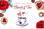 Watercolor Valentine Day Collection, a Food Illustration by S_ARTLOVE (Thumbnail 6 of 10)