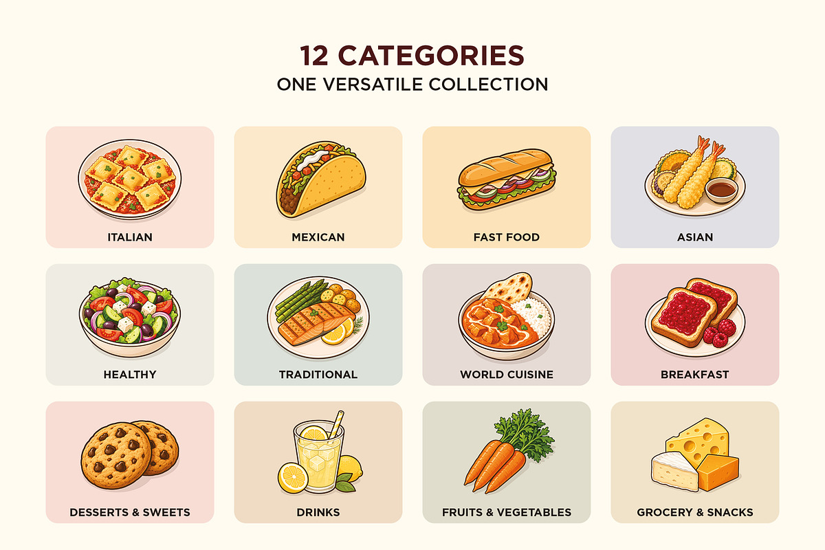 100 Food & Drink Icons, an Object Graphic by 44pixels (Photo 4 of 9)