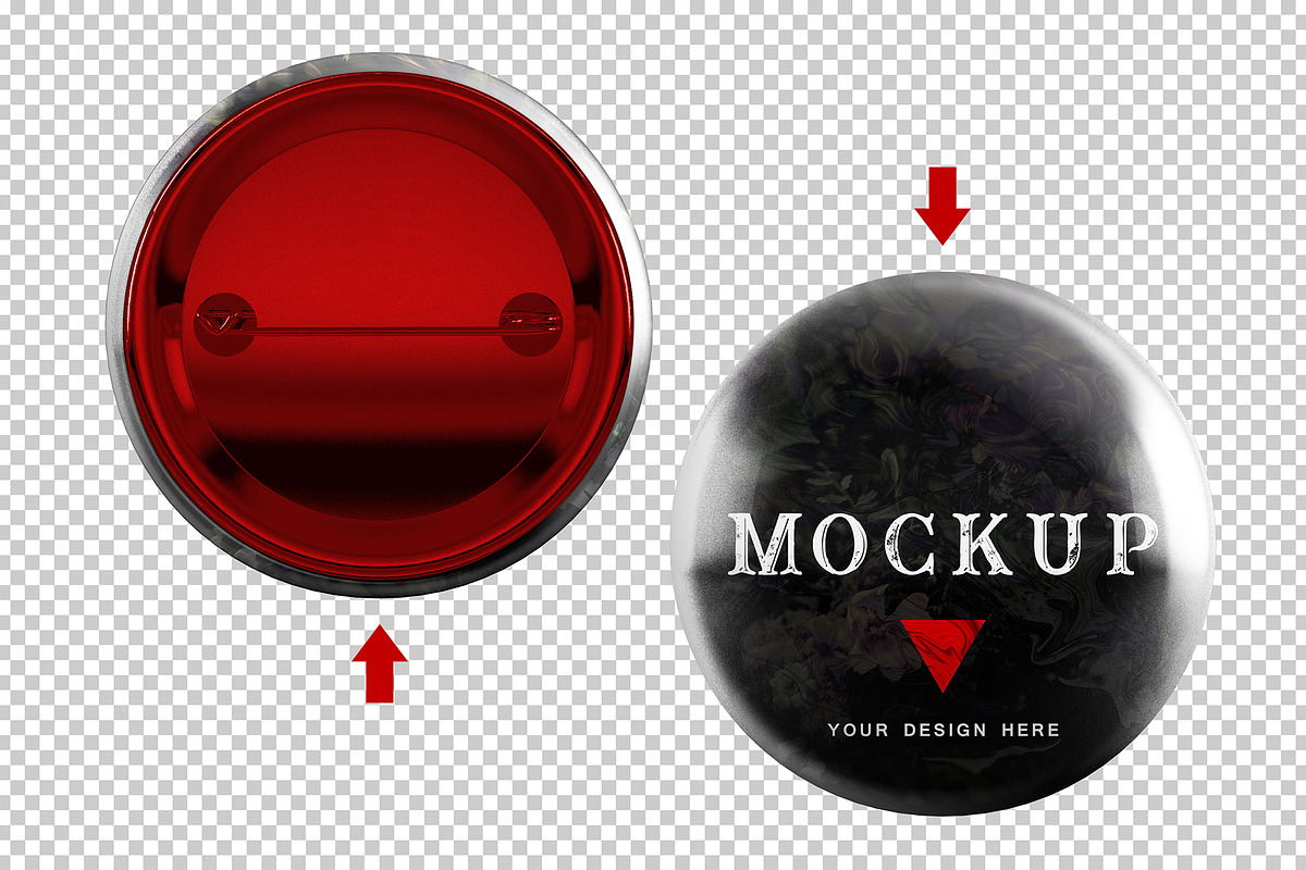 Pin Button Badge Mockup, a Product Mockup by Honnum Graphic Art (Photo 6 of 11)