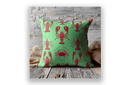 Clawdia - Lobster & Crab Pattern, an Animal Illustration by Brush Berry Studios (Thumbnail 2 of 2)