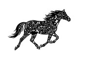 Running Horse Silhouette SVG Bundle, an Illustration by Creativeshirt (Thumbnail 22 of 31)