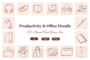 Work Office Doodle Icon Bundle, an Object Graphic by Artnivora.Std (Thumbnail 1 of 4)