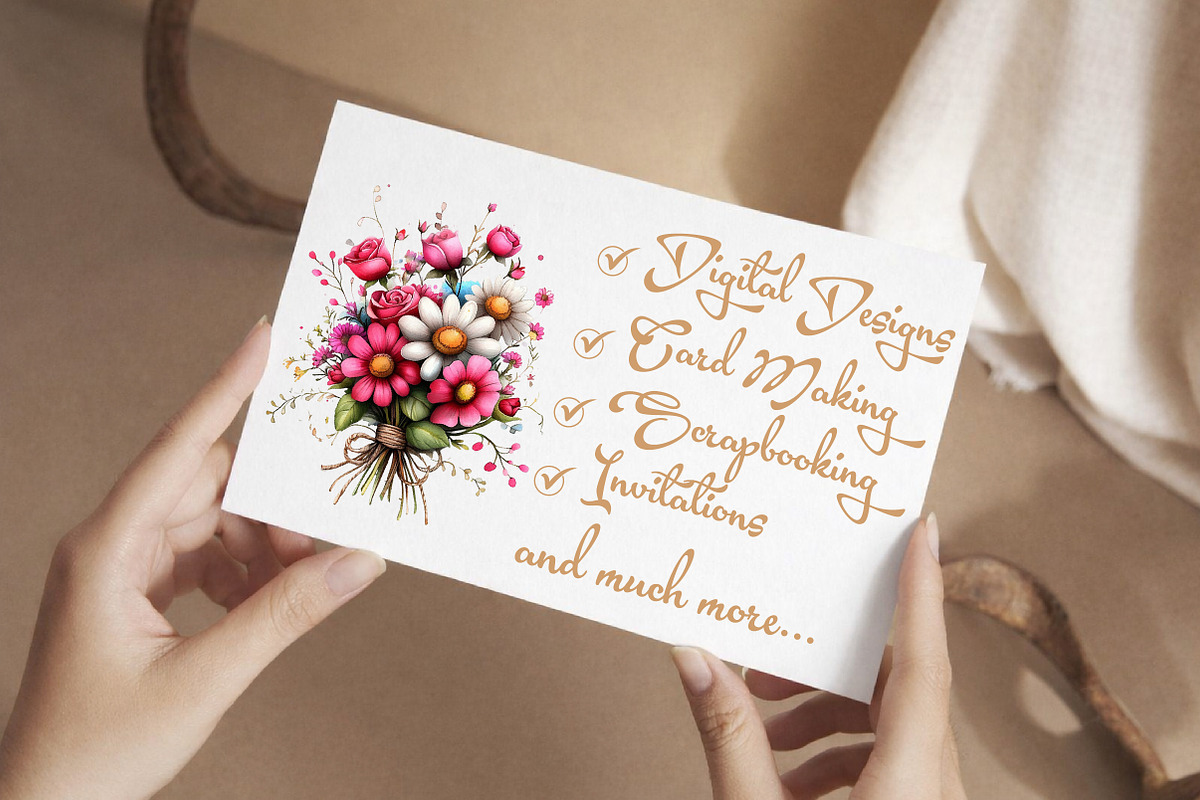 Whimsical Summer Flowers Clipart, an Illustration by Libby Wishes (Photo 2 of 6)