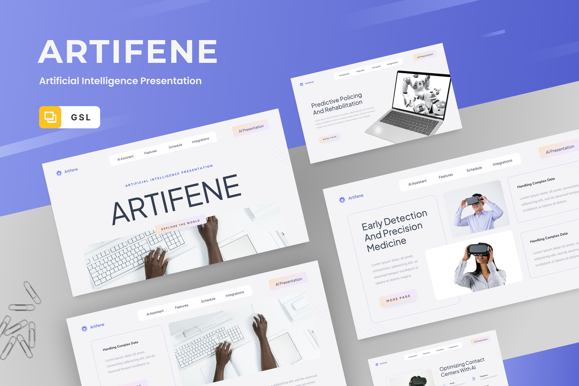 Artificial Intelligence Google Slide, a Presentation Template by SquidPixey