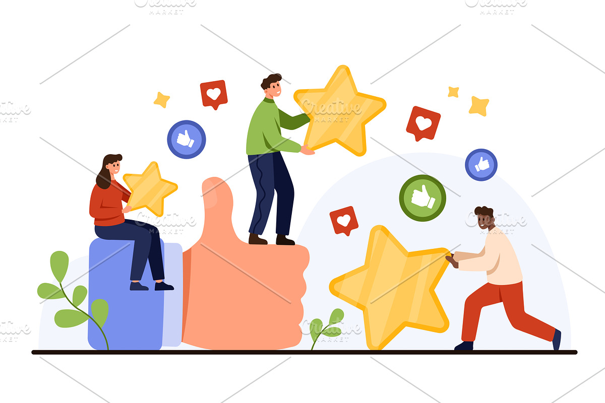 Engaging Teamwork and Positive, a Person Illustration by Flashvector