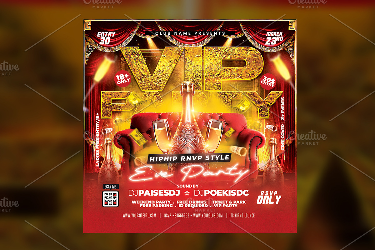 VIp Night Club Flyer Template, a Flyer Template by RTXdesinger99 (Photo 2 of 3)