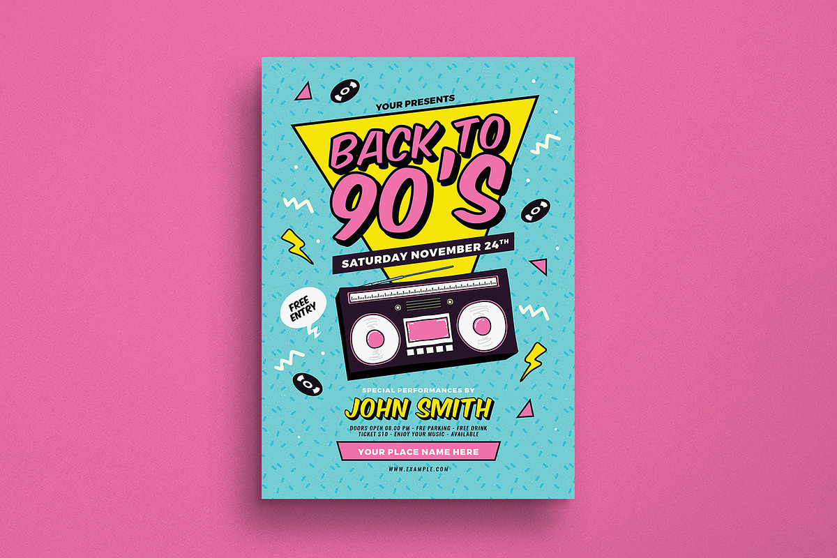 Back to 90's Event Flyer, a Flyer Template by Guuver (Photo 1 of 3)