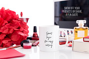 Red Romantic Styled Desktops, a Business Photo by OhTilly (Thumbnail 3 of 6)