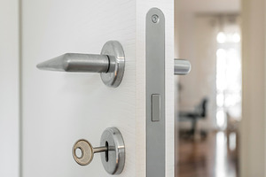 Closeup white open door, an Architecture Photo by KYNA STUDIO