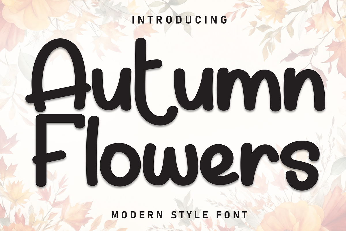 Auntumn Flowers | Script Font, a Script Font by Scratchones (Photo 1 of 8)