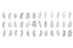 A collection of simple line drawings