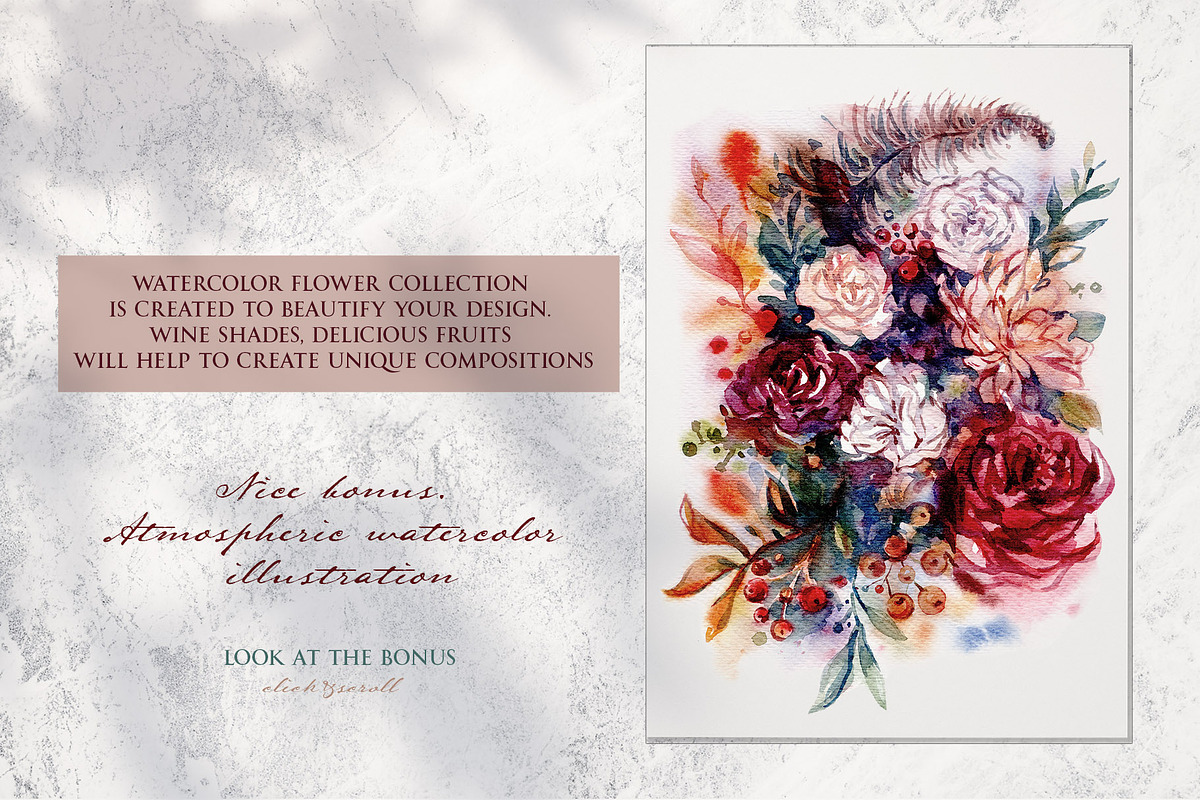 Watercolor Collection Fall Floral, an Illustration by S_ARTLOVE (Photo 2 of 7)