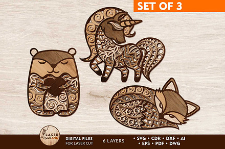 Cute Animals Bundle Templates