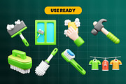 CLEANING and HOUSEKEEPING 3d  Pack, an Object 3D Model by Ui Stock (Thumbnail 4 of 6)