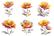 Whimsical spring poppy flowers Png, an Illustration by SinaCreation (Thumbnail 3 of 11)