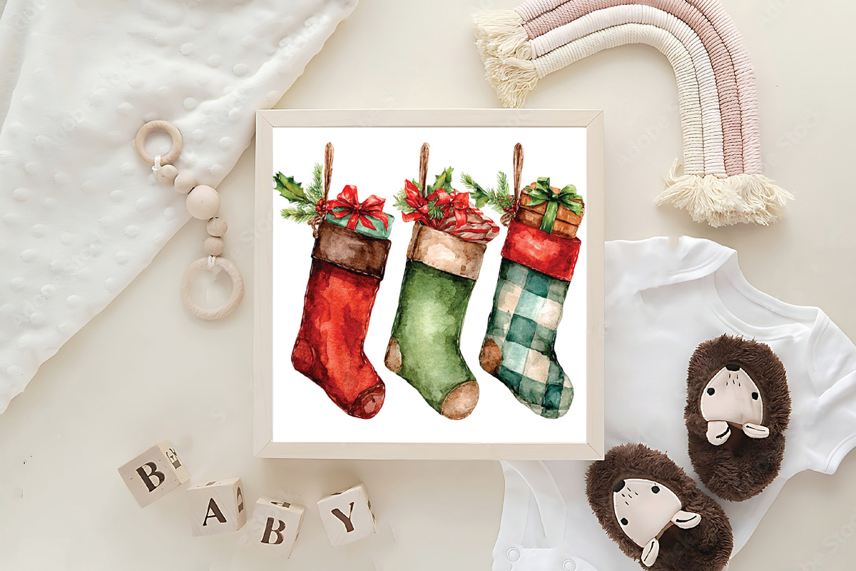 Happy Holidays Christmas Clipart, an Illustration by CraftArtStudio (Photo 6 of 6)