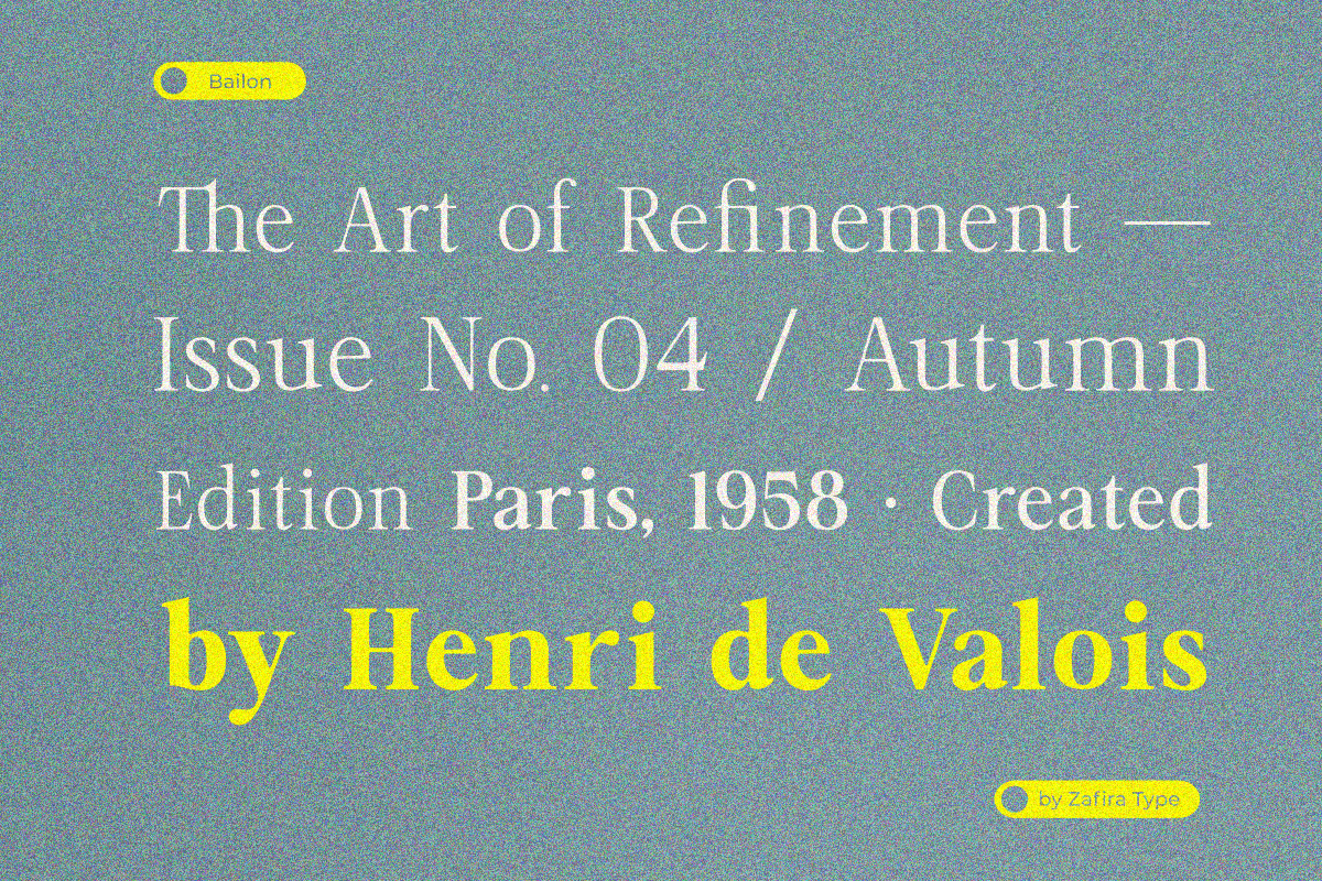 Bailon, a Serif Font by Zafiratype (Photo 6 of 15)